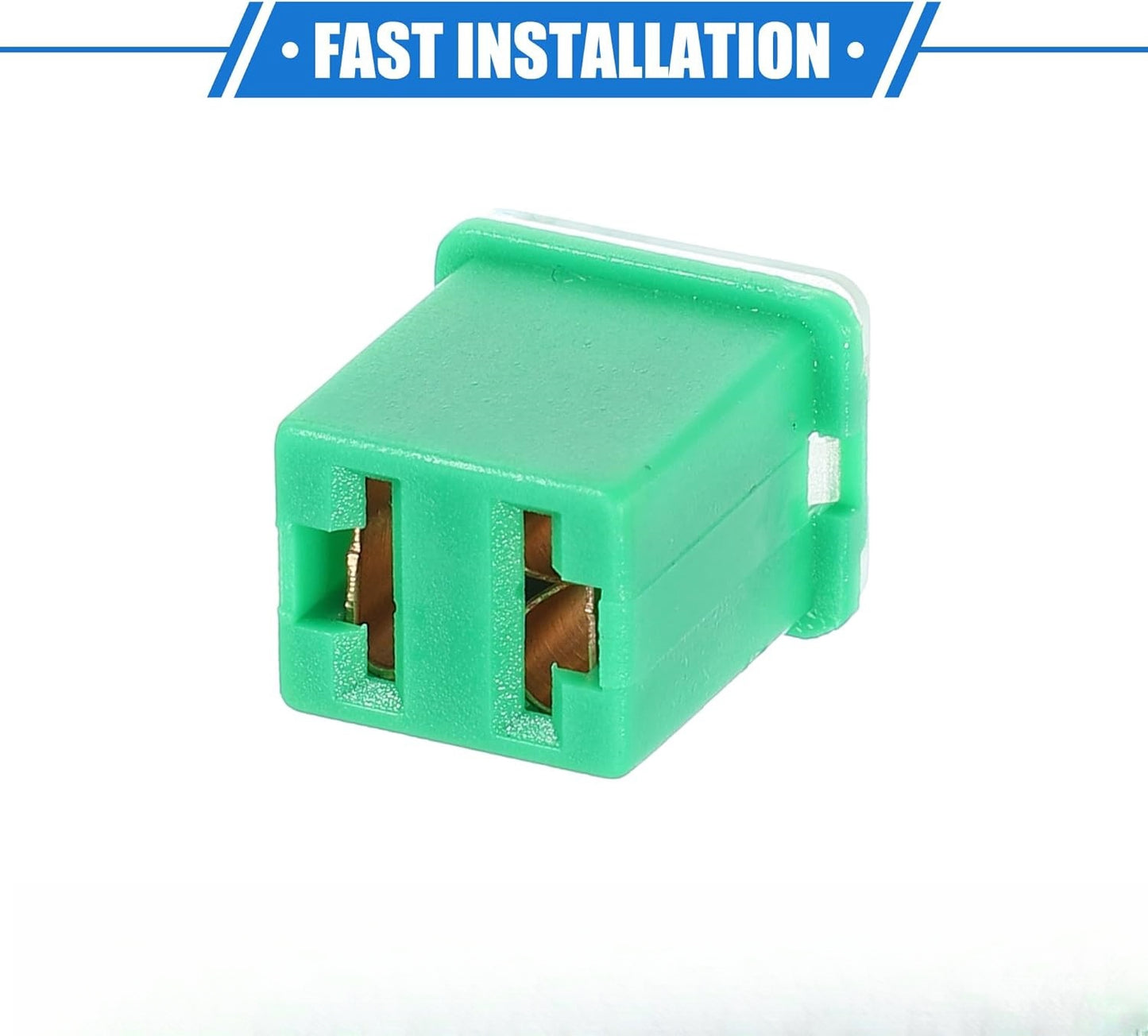 1 x 40Amp Green Mini Slow Blow Fuse Block 10mmx12mm x 16mm High 40A Fuse (1pc)