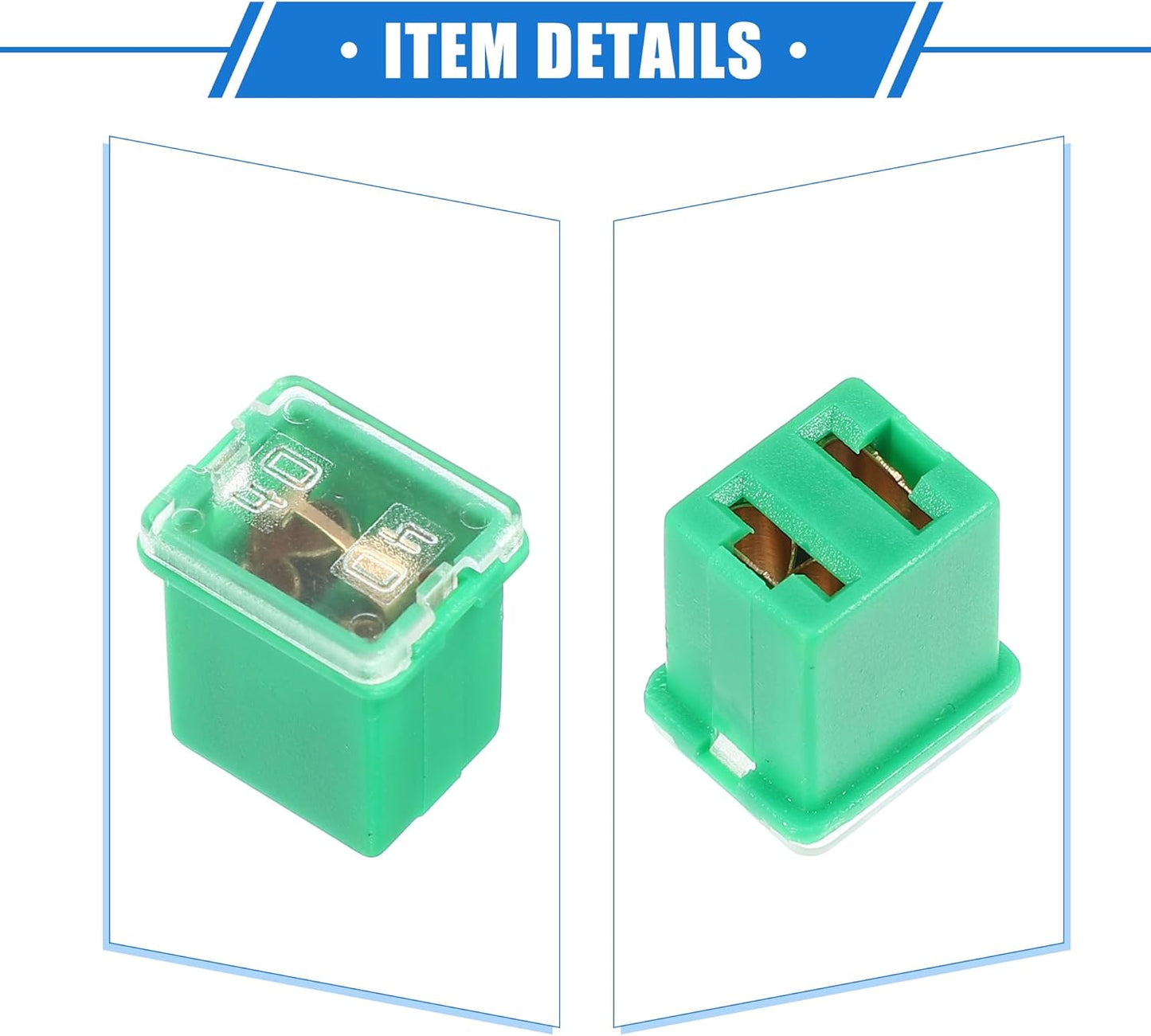 5 x 40Amp Green Mini Slow Blow Fuse Block 10mmx12mm x 16mm High 40A Fuse (5pcs)