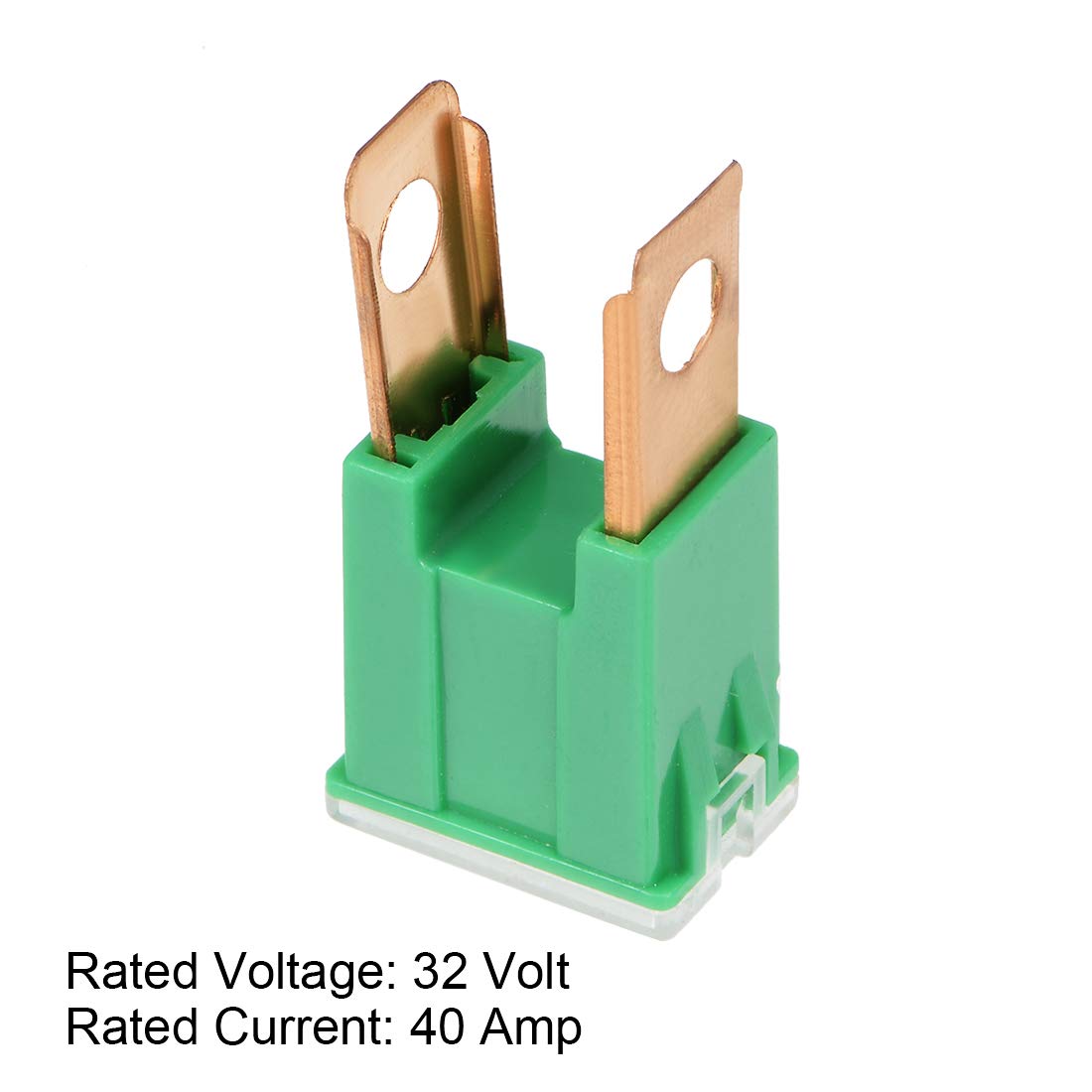 1 x 40Amp Green Large Male Slow Blow Fuse Block 15mmx22mm x 43mm High 40A Fuse