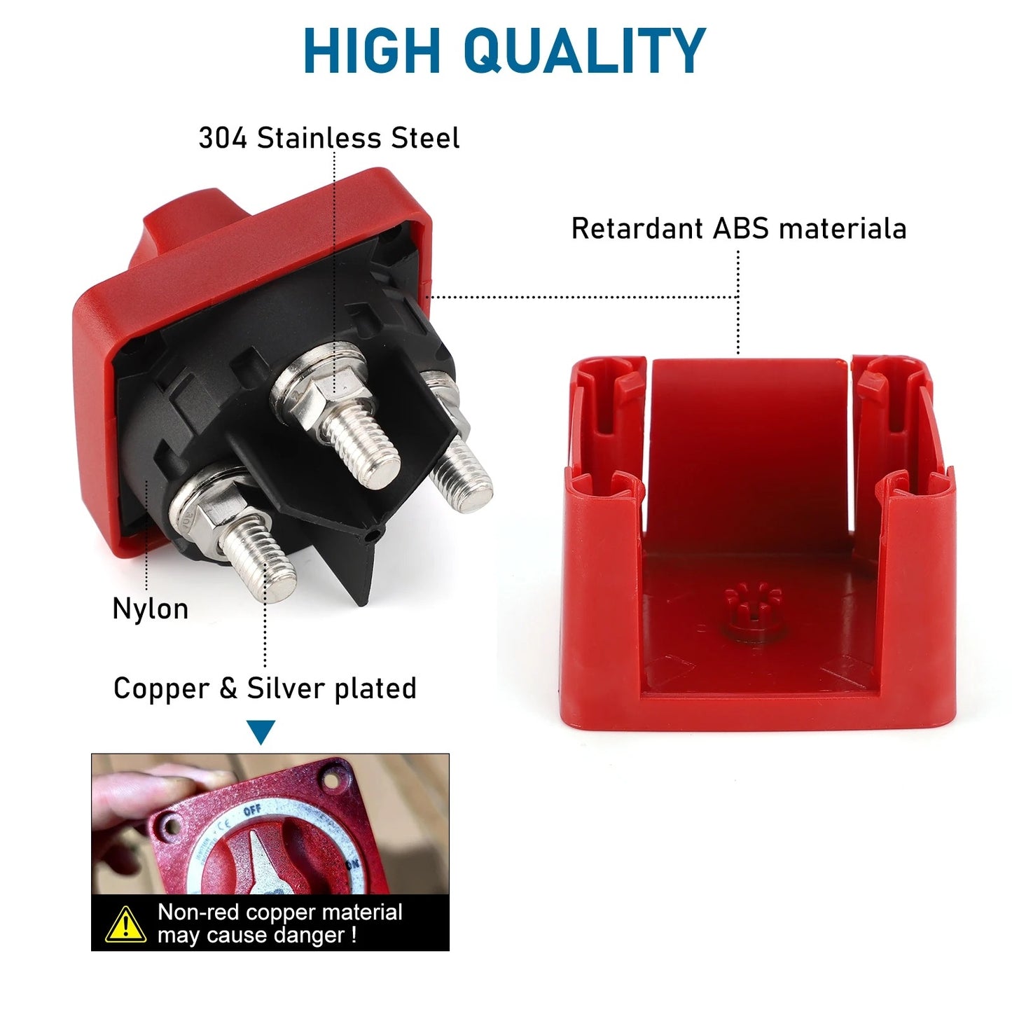 300A Dual Circuit Plus Battery Disconnect Switch 2 Position On/Off/C Car Marine