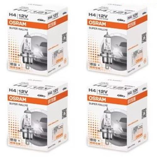 4 x Osram 12v H4 90/100w Super Rallye Hi/Low P43t HB2 9003 Globes 62204 (4pcs)