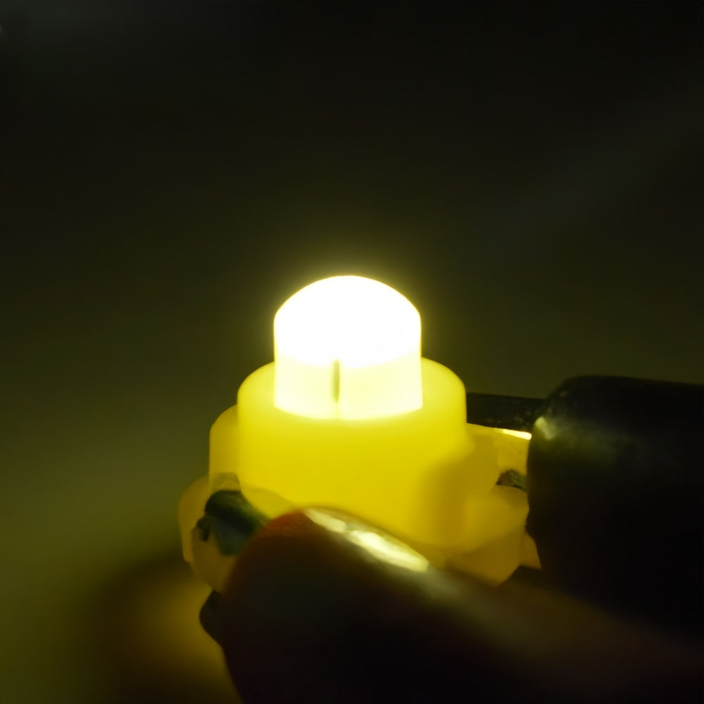 10 x 12v Yellow T4.7 Neo 12mm Base Gel COB offers even spread (10pcs)