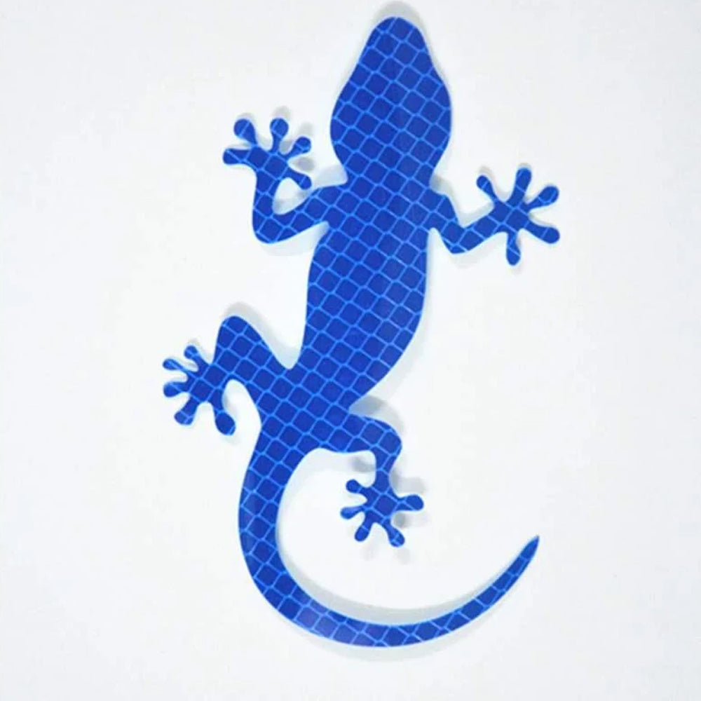 4 x Blue Car Reflective Sticker Safety Warning Mark Gecko Reflective Tape Strip