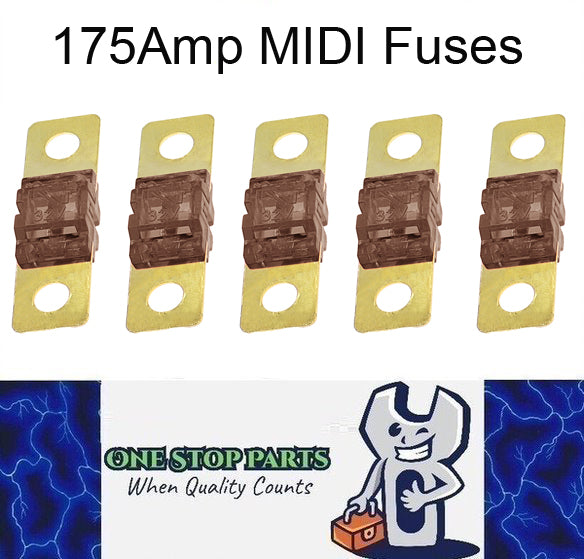 5 x 175A MIDI Fuses ANS 175 Amp Fuses 41mm x 12mm 4wd Caravan Truck Fuses 5pcs