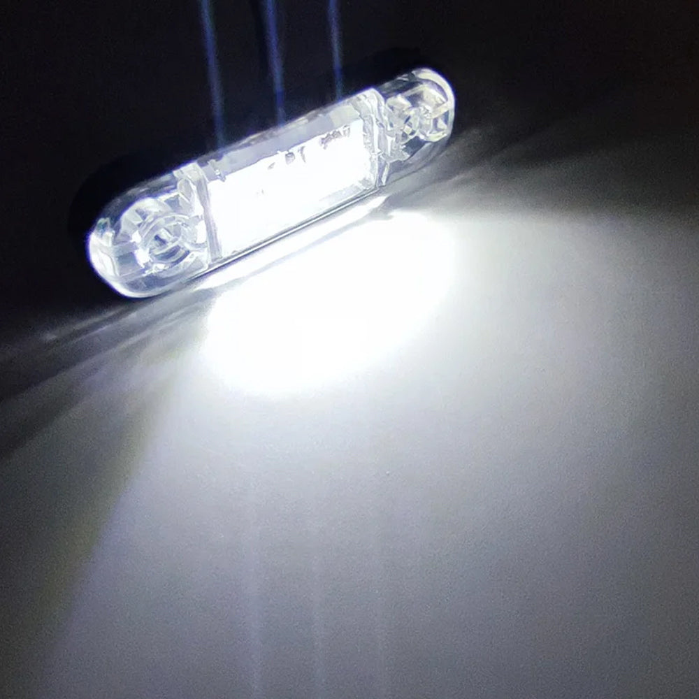 5 x White LED Side Marker Lamps 12V/24V Multivolt LED Side Marker Lights (5pcs)