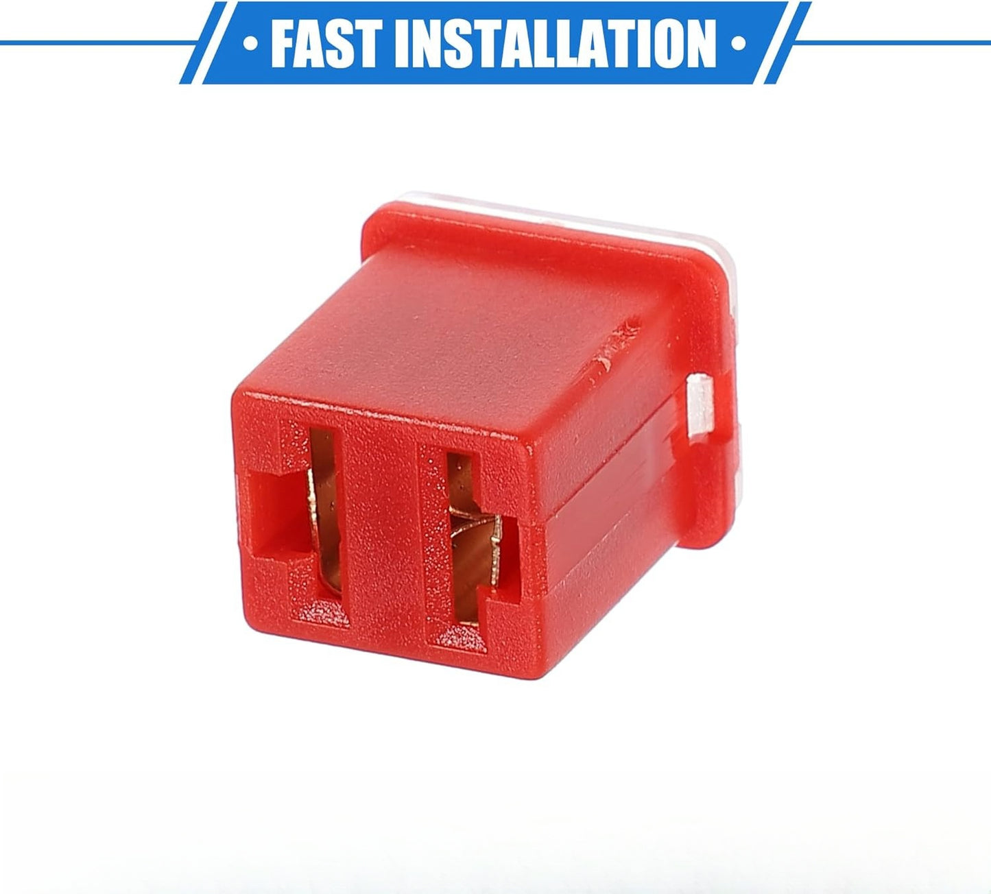 1 x 50Amp Red Mini Slow Blow Fuse Block 10mmx12mm x 16mm High 50A Fuse (1pc)