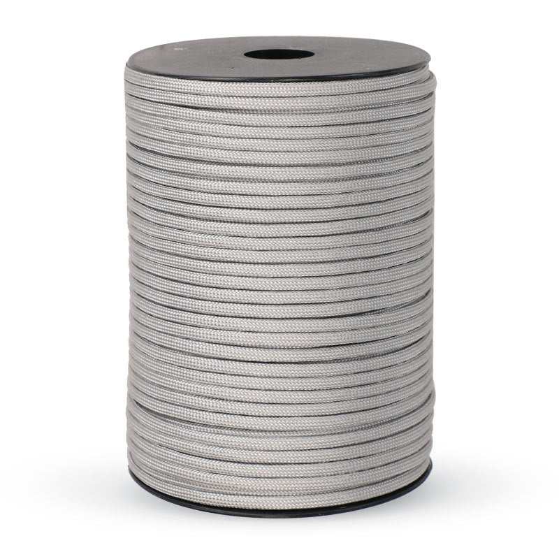 50m Silver / Grey 550lb Military 9 core Paracord Rope 4mm Outdoor Camping Rope