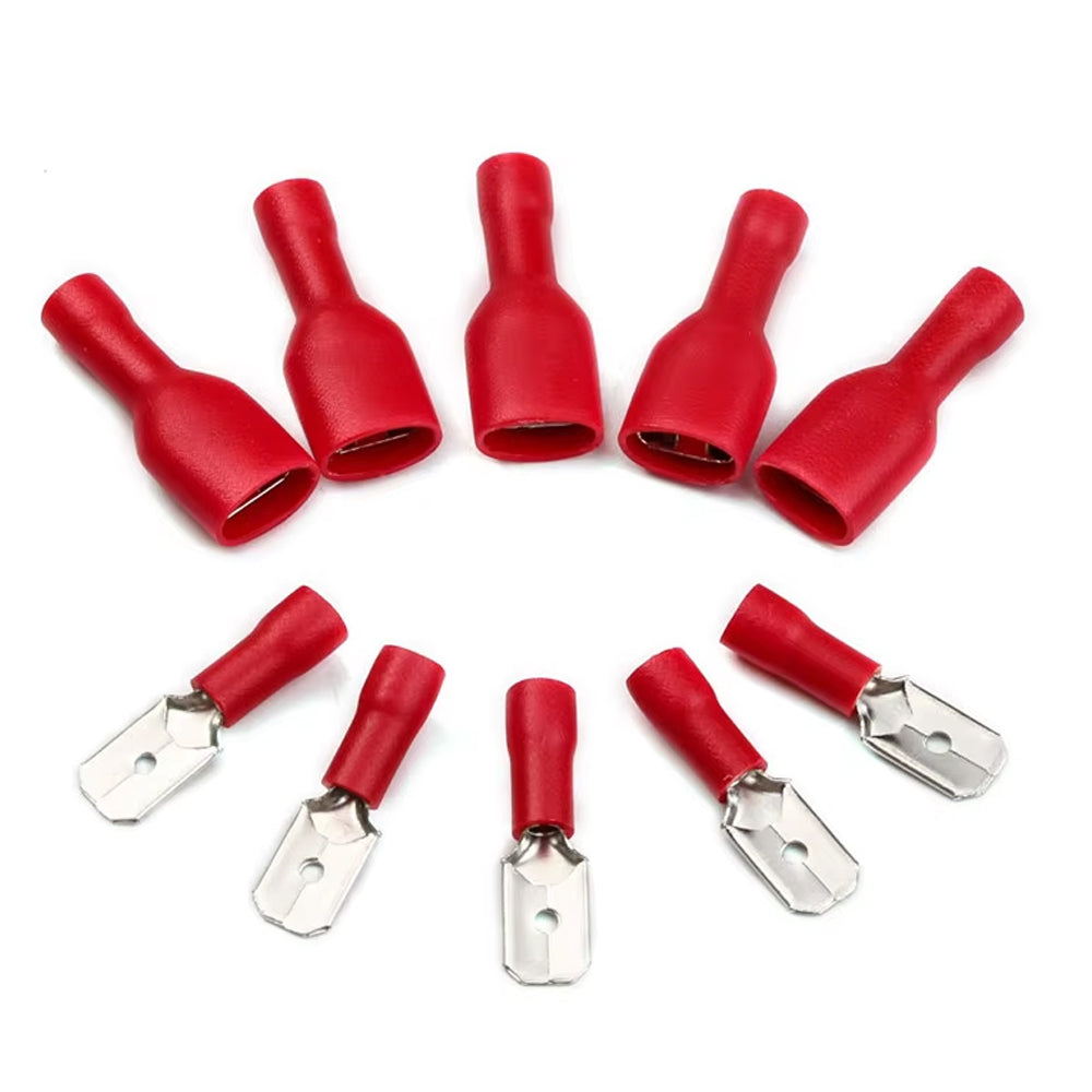 50 Pairs Mix Insulated Male Female Spade Bullet Crimp Terminals Connectors