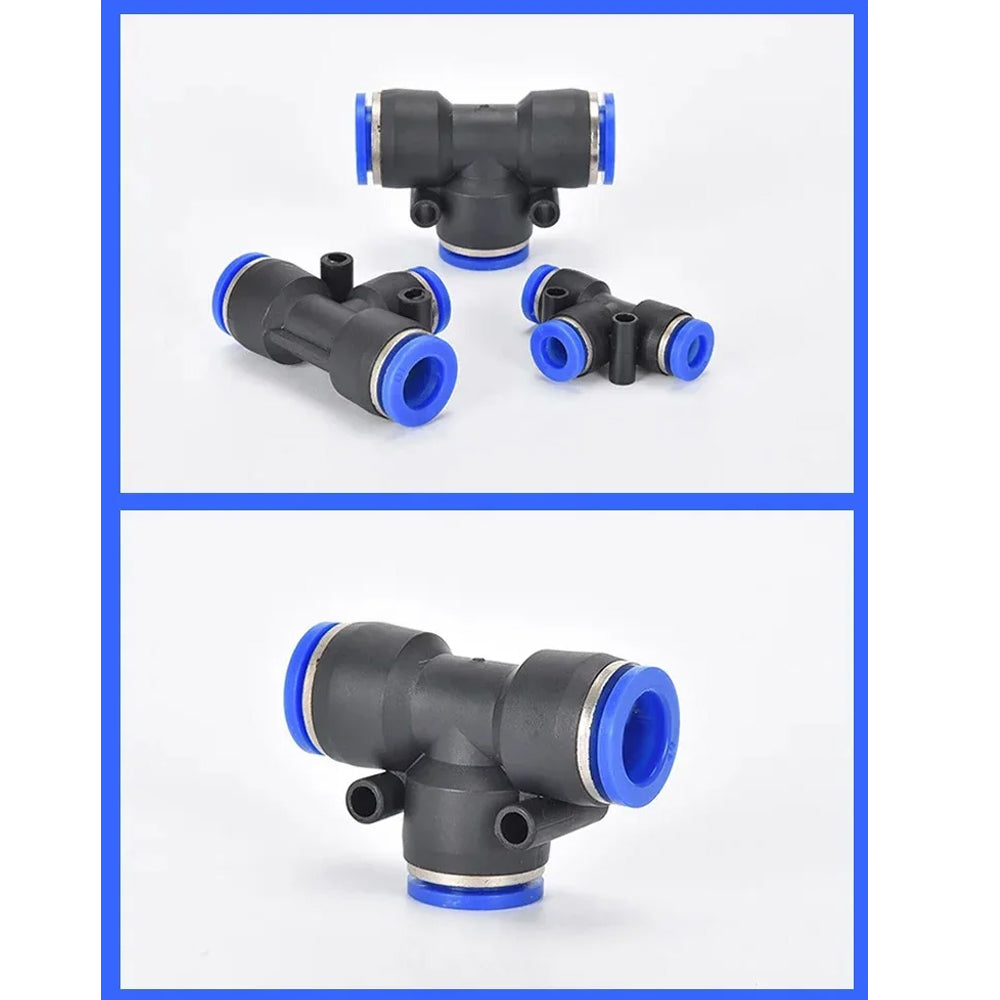 58pcs 8mm Air Pneumatic Connectors Fittings Kit with PU/PG/PE/PY/PV PP Plugs