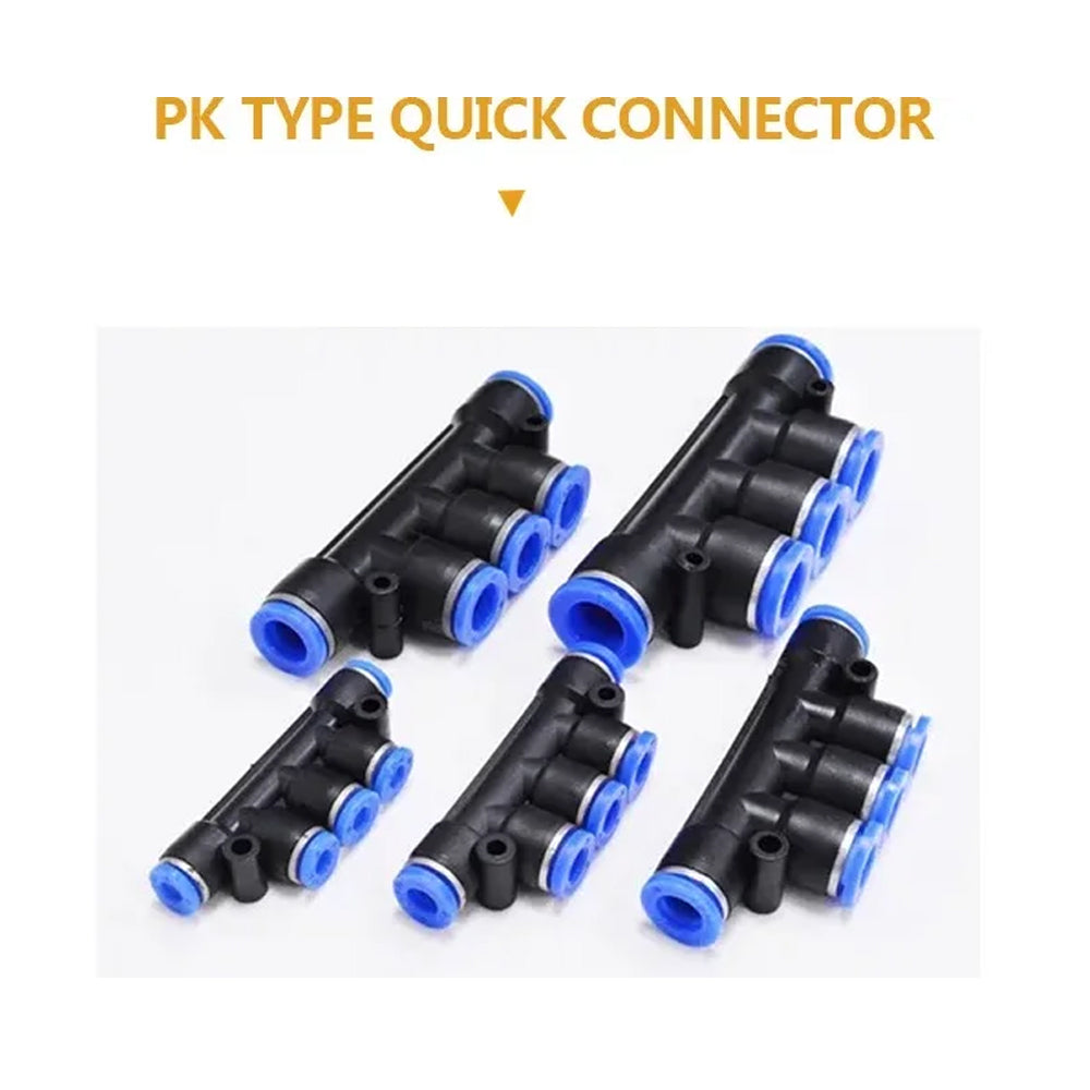 58pcs 8mm Air Pneumatic Connectors Fittings Kit with PU/PG/PE/PY/PV PP Plugs