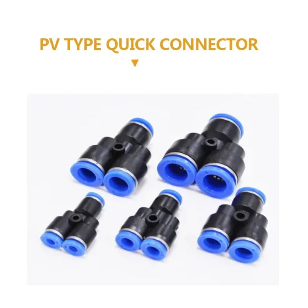 58pcs 8mm Air Pneumatic Connectors Fittings Kit with PU/PG/PE/PY/PV PP Plugs