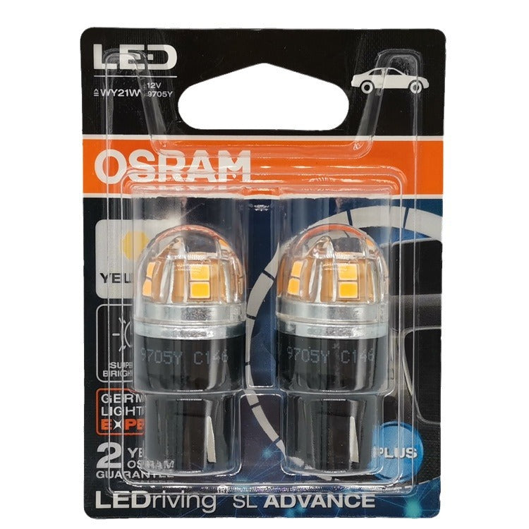 OSRAM T20 7440 LED 12V Yellow WY21W LEDriving SL Advance Osram Orginal T20 Globe