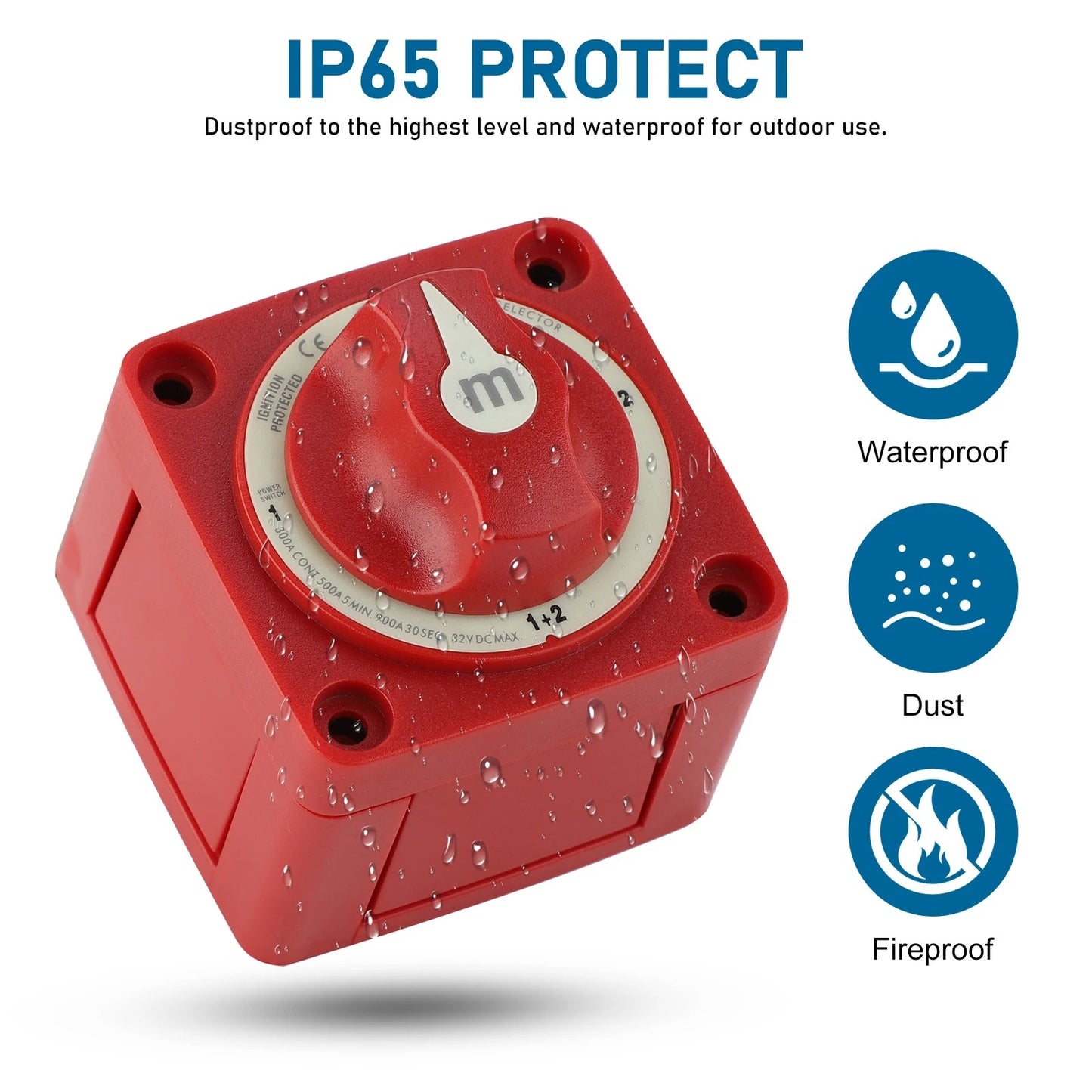 300A Dual Circuit Plus Battery Disconnect Switch 2 Position On/Off/C Car Marine
