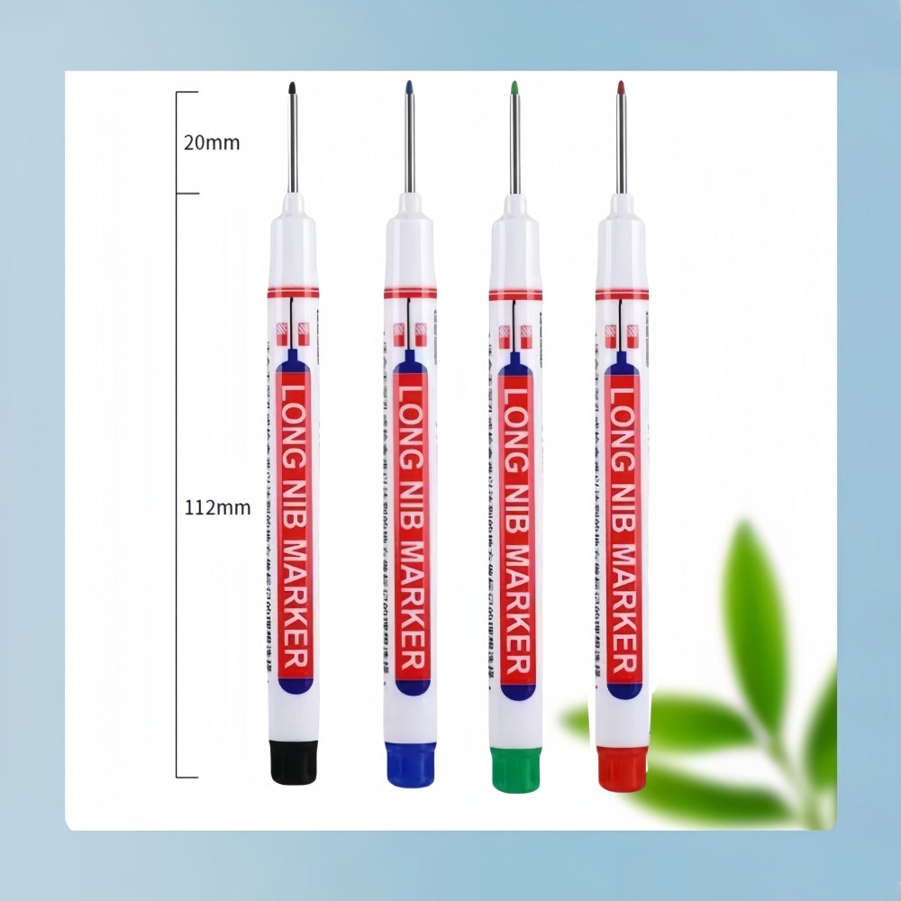 8 x 20mm Deep Hole Marker Pens 4 x Black and 4 x White Long Tip Nib Markers 8pcs
