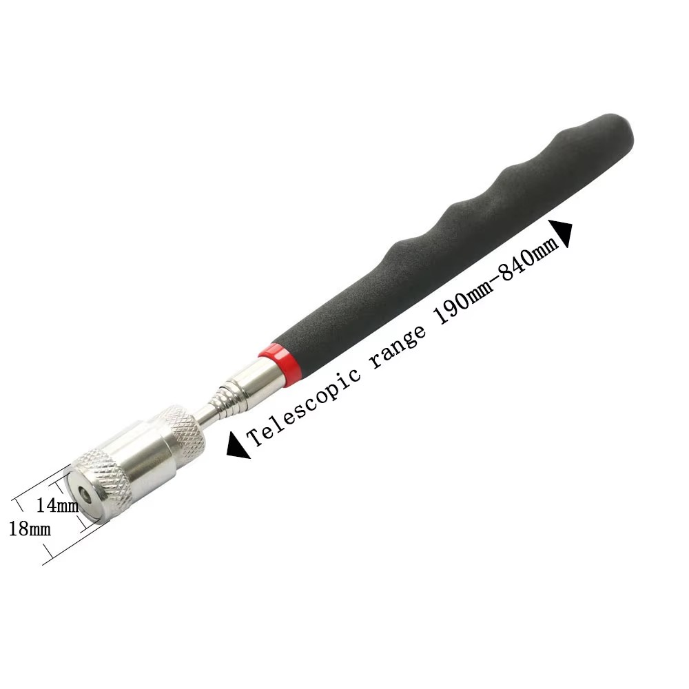 Telescopic Magnetic Pen Magnet Pick Up Tool Extendable Suction Rod with Light