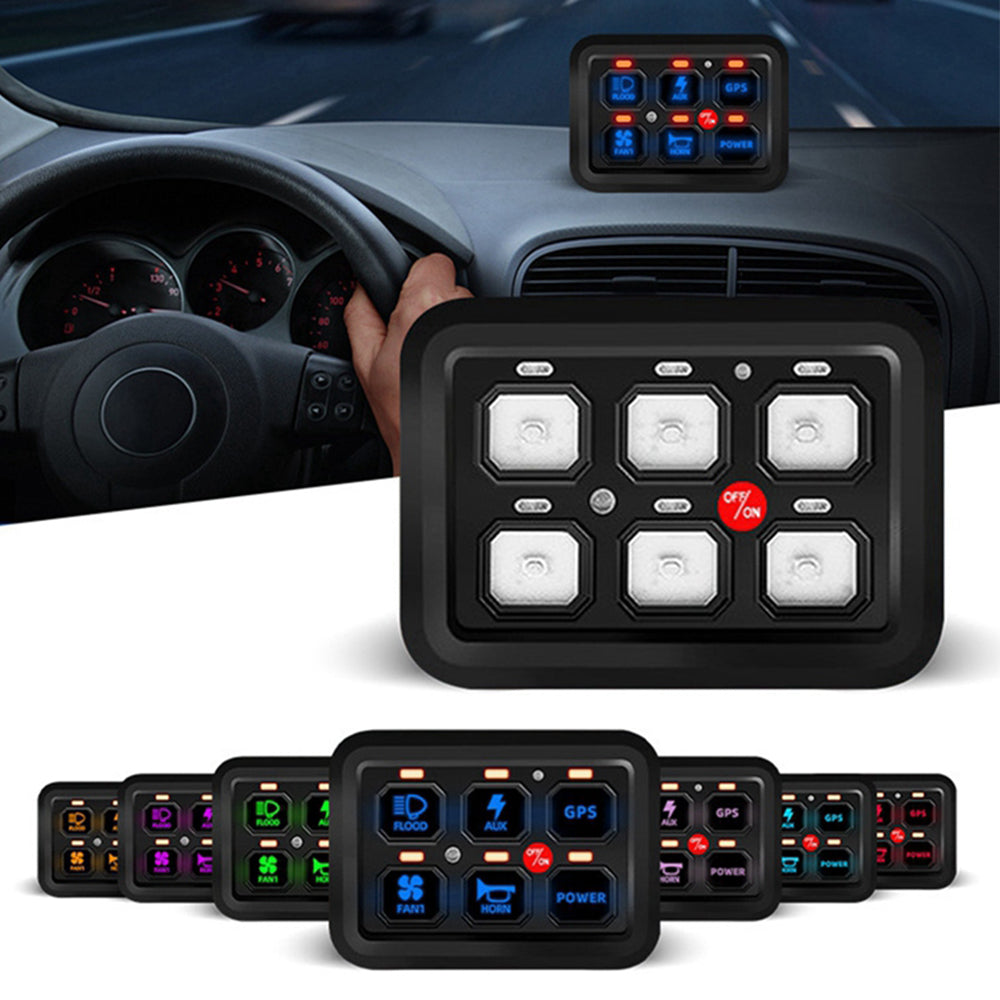 12-24v 6 Gang LED Touch Switch Panel Car/Boat+Power Distribution Relay Fuse box