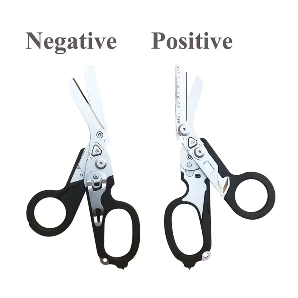 Multitool 6 in 1 First Aid Tactical Folding Scissor Outdoor Survival Tool
