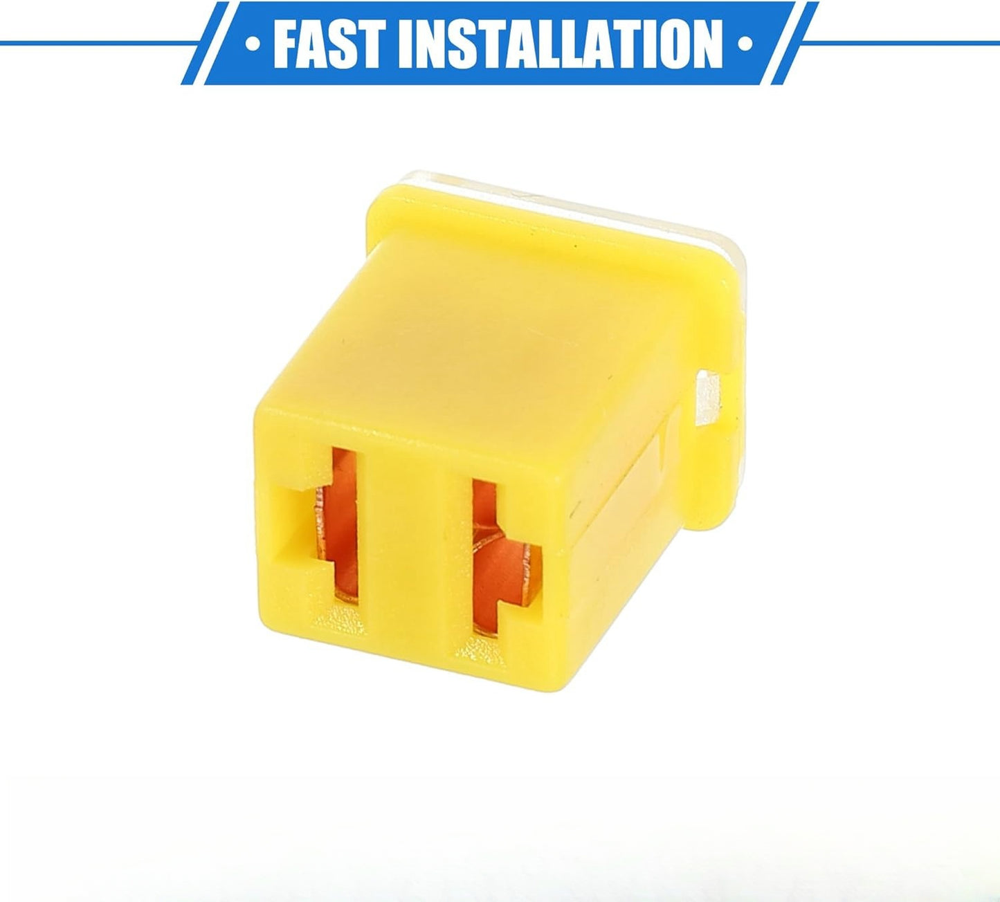 1 x 60Amp Yellow Mini Slow Blow Fuse Block 10mmx12mm x 16mm High 60A Fuse (1pc)