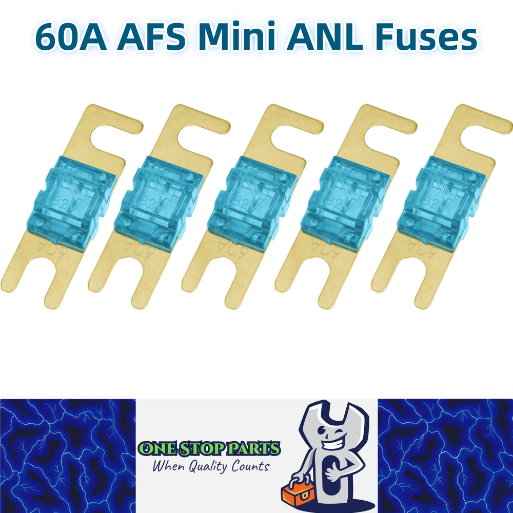 5 x 60A AFS Mini ANL Fuses 60 Amp fuses Car Truck Boat Stereo Audio AFS Fuses