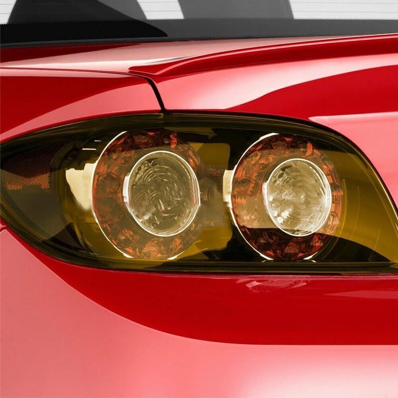 Orange PVC Tint Film Wrap for Headlights and Tail Lamps 30cm x 60cm Orange Film