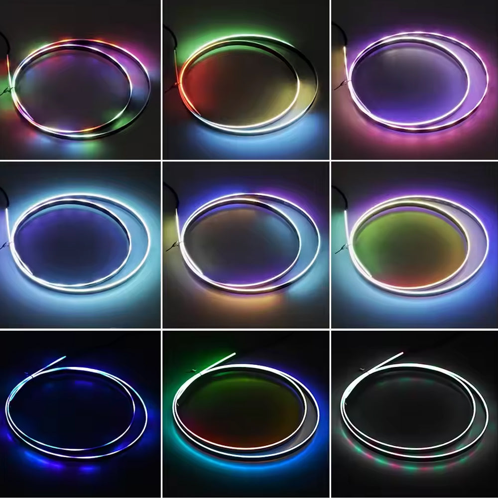 Car LED Ambient Light 64 Colours App Remote Control USB Atmosphere Strip Lamp