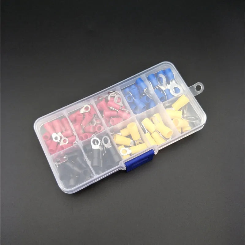 102 Piece Pack Insulated RV Ring Terminals Spade Bullet Terminal Crimp Connector