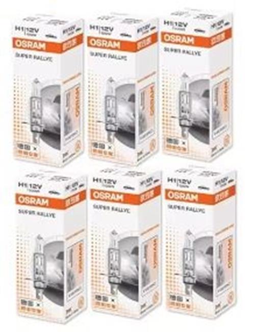 6 x Osram 12v H1 100w Super Rallye Halogen Clear Globes 3200k 62200 (6pcs)