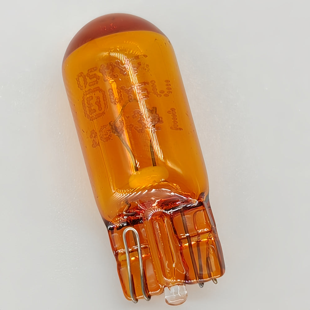 10 x OSRAM T10 12V 5W WY5W Original Amber Coasted Incandescent Wedge globes