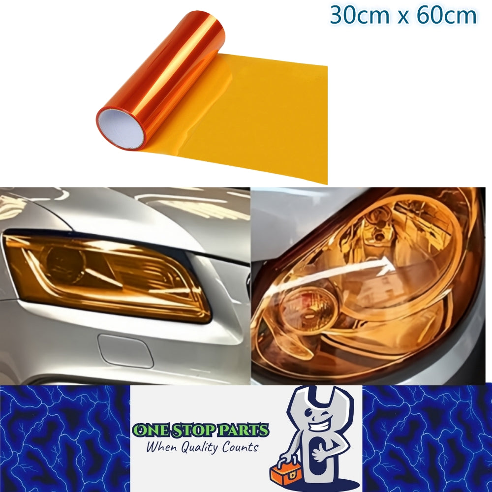 Orange PVC Tint Film Wrap for Headlights and Tail Lamps 30cm x 60cm Orange Film