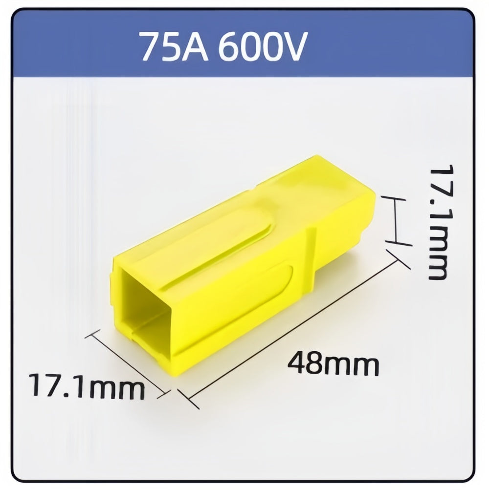 10 x 75A Yellow Anderson Style Single Pin 75Amp Connector Yellow Single Terminal