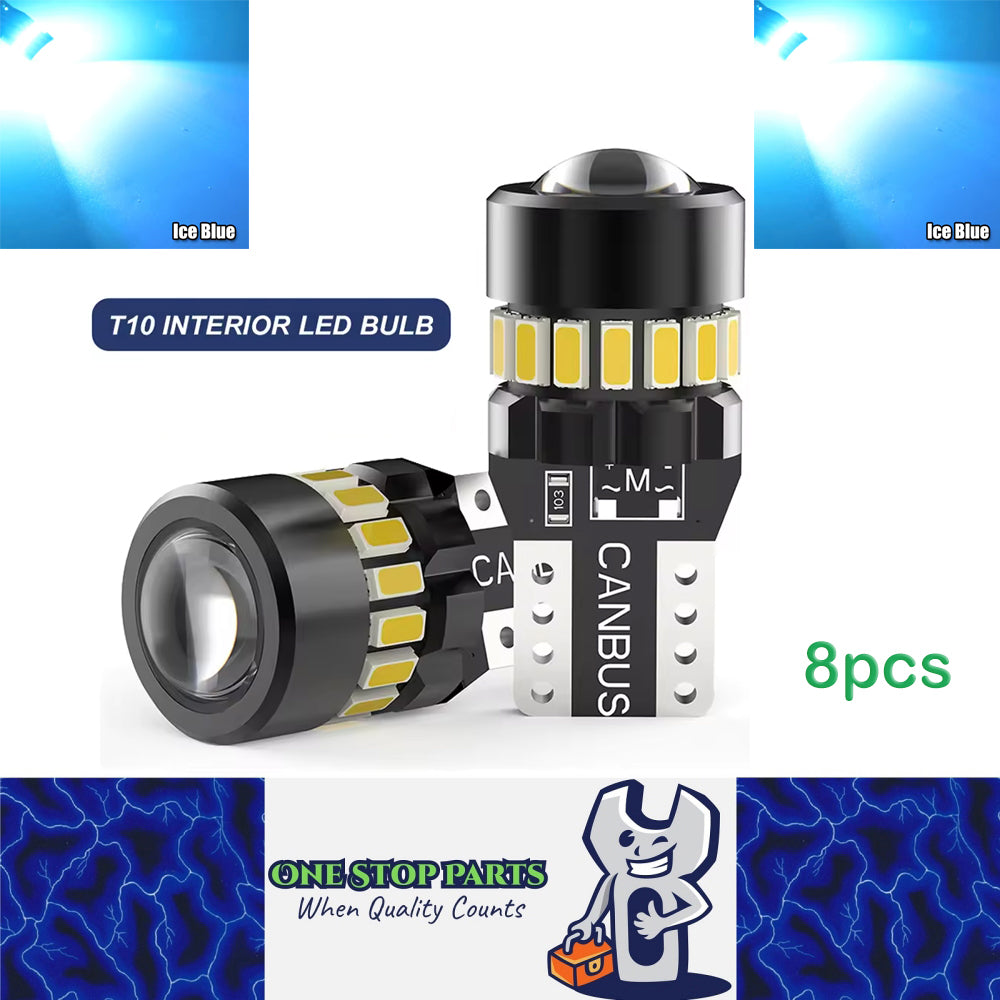 8pcs T10 Ice Blue 19SMD Canbus LED Bulbs Super Bright W5W 194 T10 LED Globes