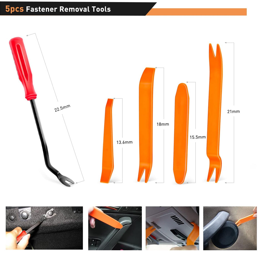 800pcs Car Push Retainer Clip Fastener 24 Sizes Bumper Fender Rivet with Removal