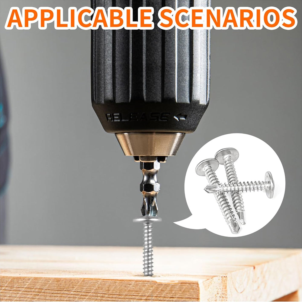 80pcs #8 Truss Head Self Tapping TEK Screws Stainless Steel Self Drilling Screws