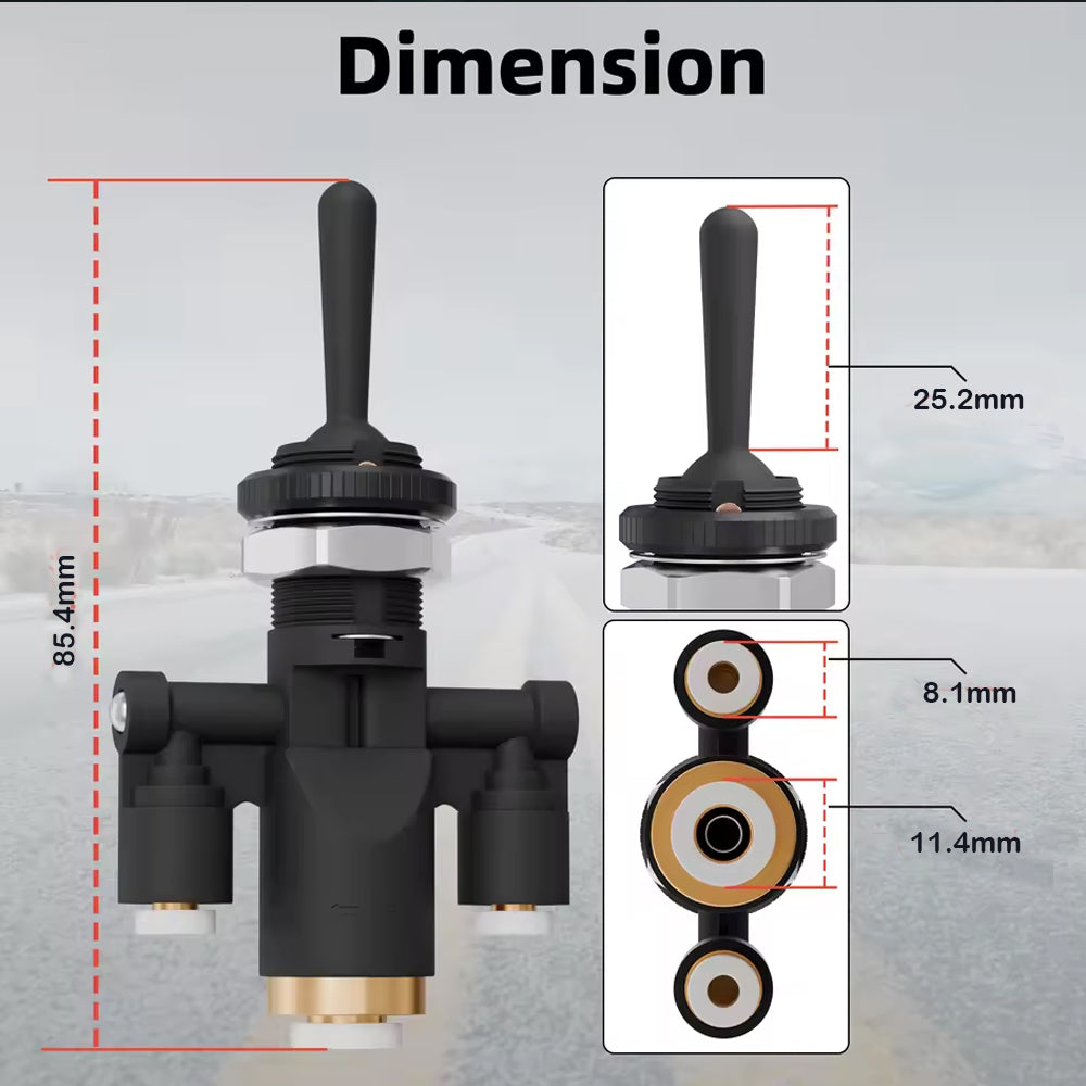 1x 818-0007-000 Air Toggle Valve Switch Compatible with Peterbilt 379 8180007000