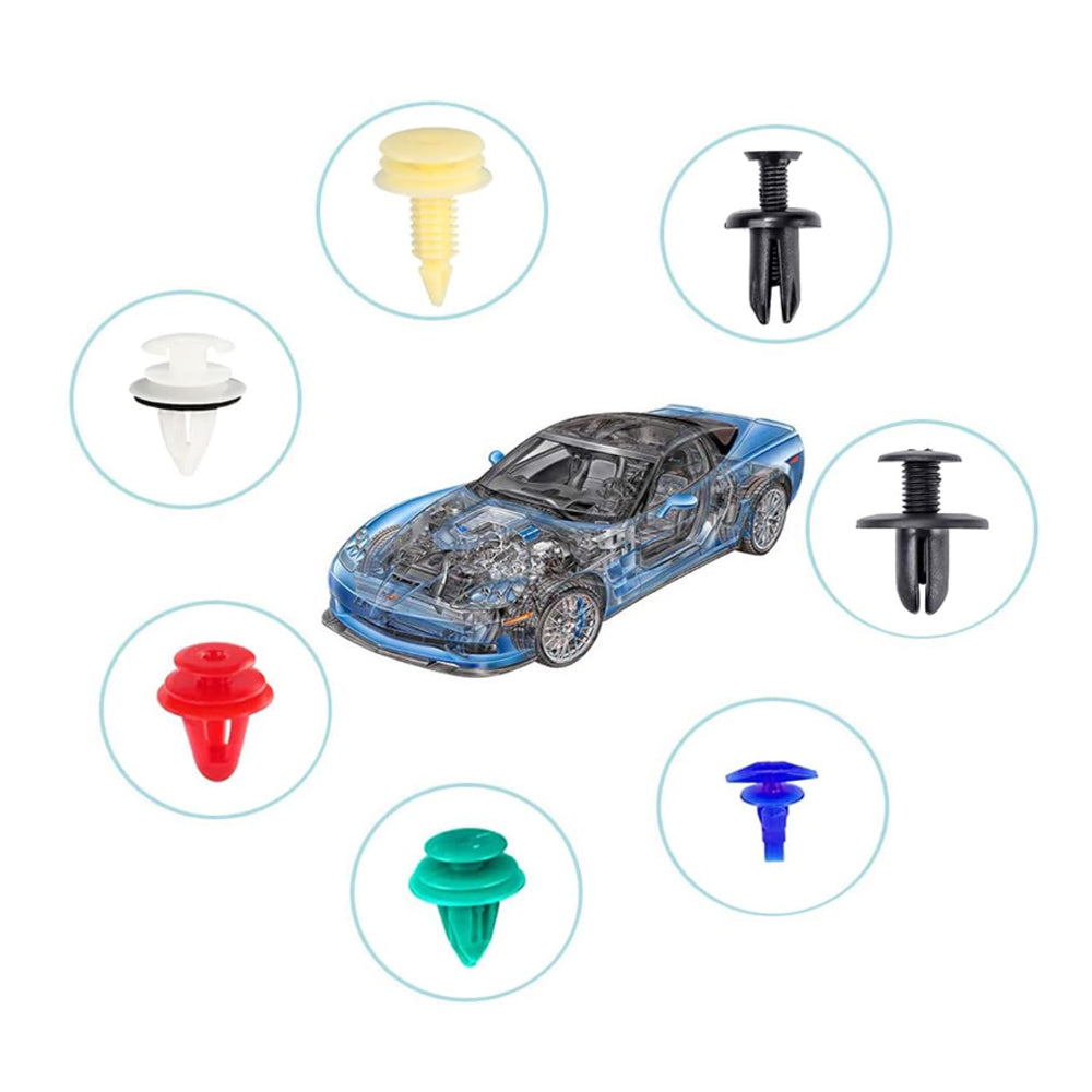820pcs Car Push Retainer Clip Fastener 26 Sizes Bumper Fender Rivet with Removal