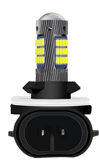 2 x H27 881 LED SMD Super Bright White Fog Light Globes 12v / 24v 10-30v (Pair)