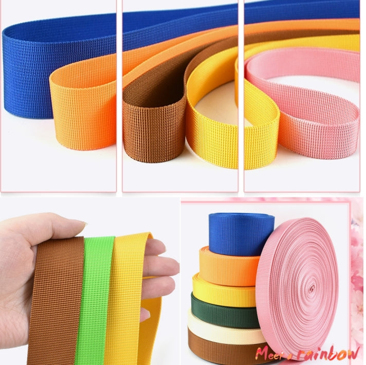 5m x 25mm Pink Nylon Webbing Strap Safety Belt Knapsack Bag Leash DIY Crafting