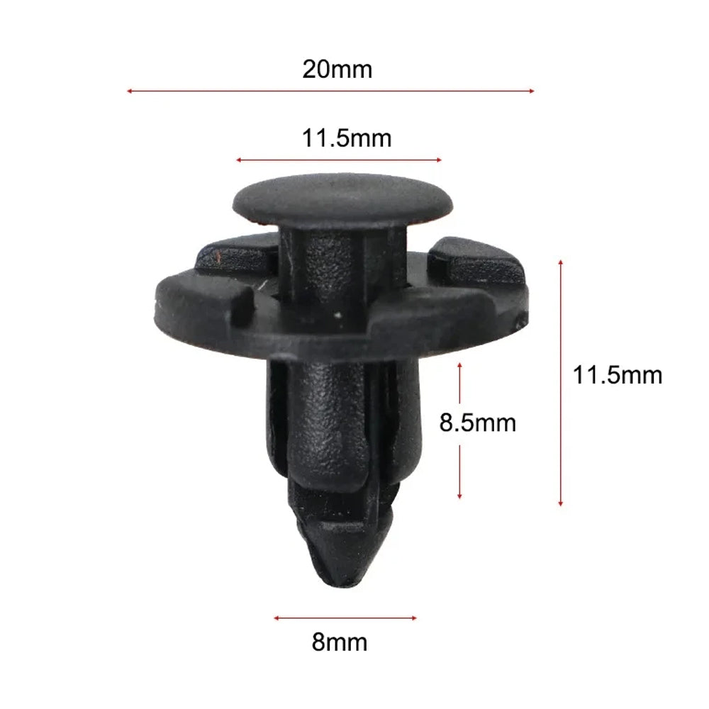 100pcs 8mm Car Push Retainers Clip Bumper Trim Fender Fastener Rivet for Nissan