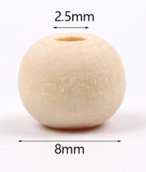 100 x 8mm Natural wood beads round DIY jewelry Handmade Accessories