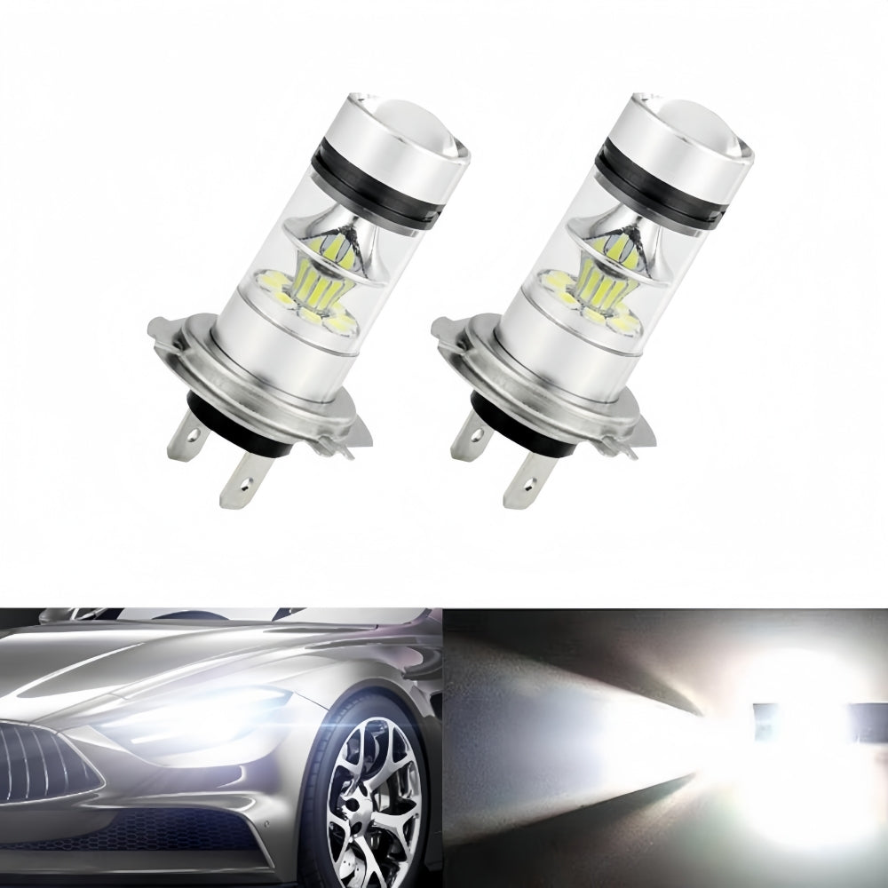 2 X H7 LED GLOBES COOL WHITE 6000k LED Headlight GLOBES 2PCS