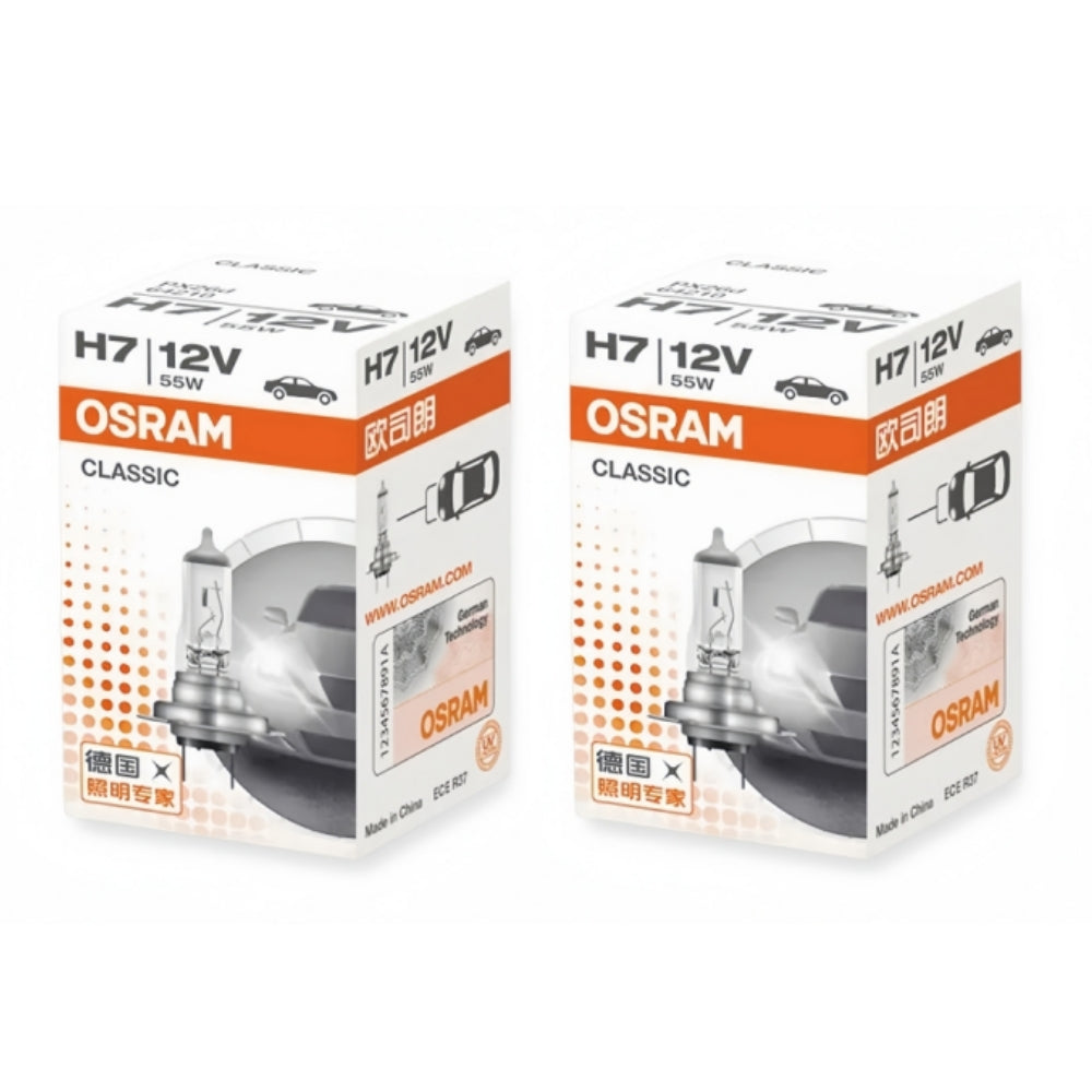 Osram 12V H7 55W Halogen Clear Globes 3200K Original