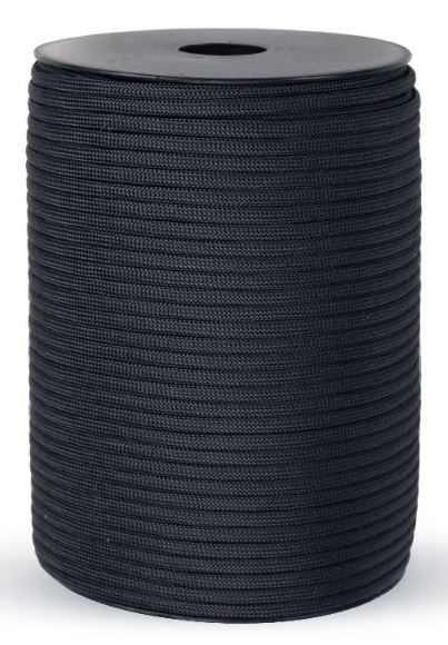 100m Black 550lb Military 9 core Paracord Rope 4mm Outdoor Camping Rope
