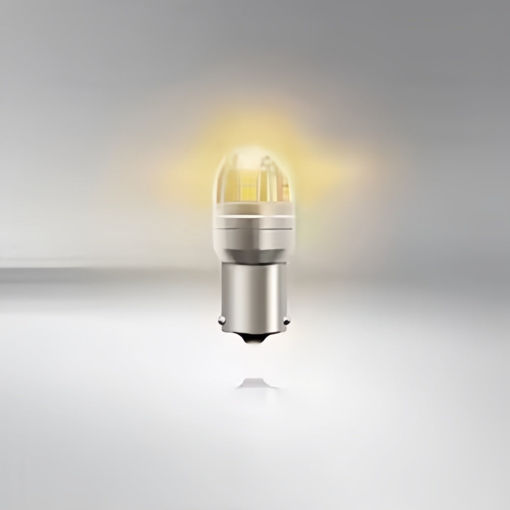 2 x OSRAM 1156 BAU15S Yellow LED Globe 12V PY21W LED Signal Light Indicator Lamp