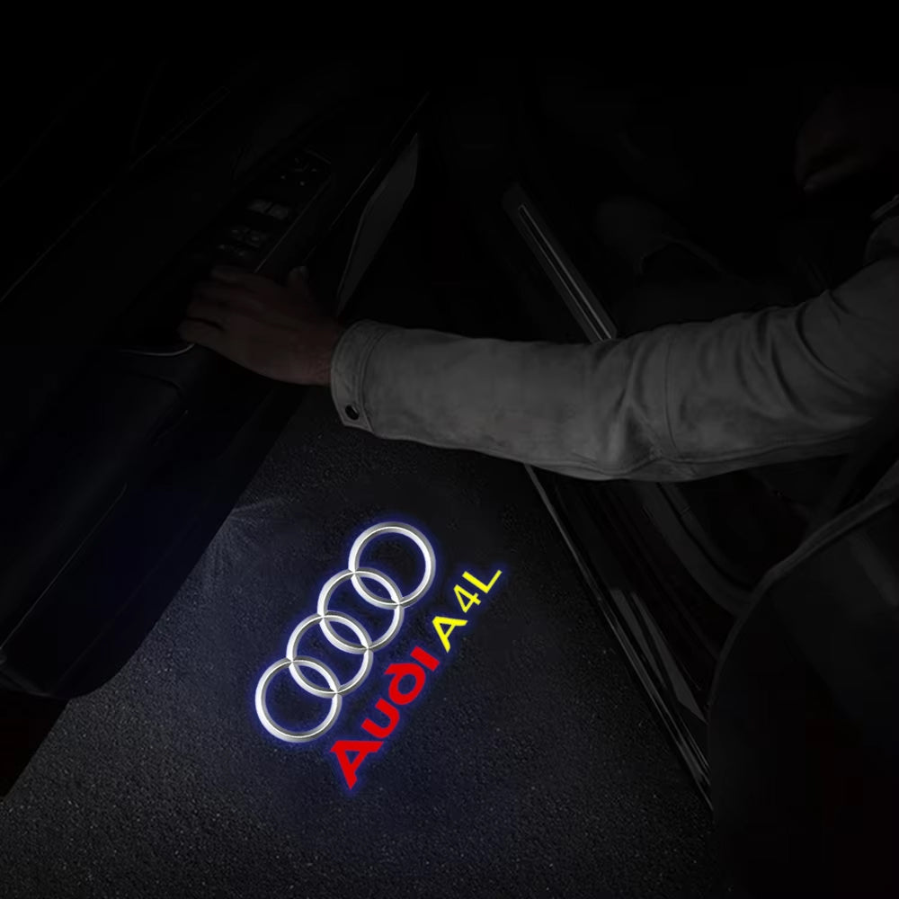2 x Audi LED Car Door Light Welcome Light Laser Projector Lamp Audi A4L logo