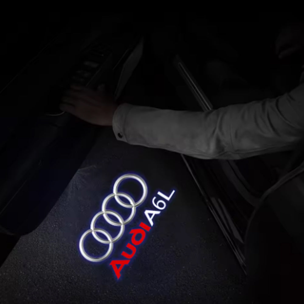 2 x Audi LED Car Door Light Welcome Light Laser Projector Lamp Audi A6L logo
