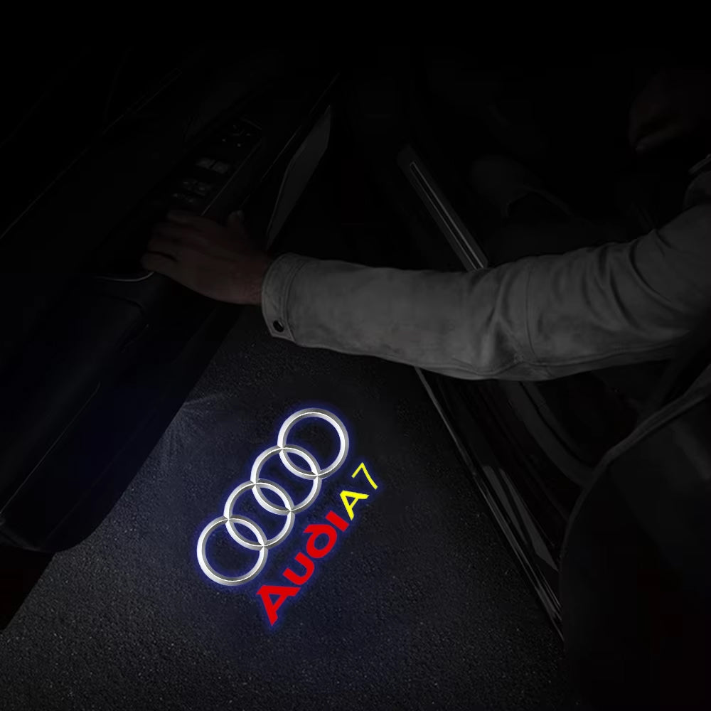 2 x Audi LED Car Door Light Welcome Light Laser Projector Lamp with Audi A7 logo