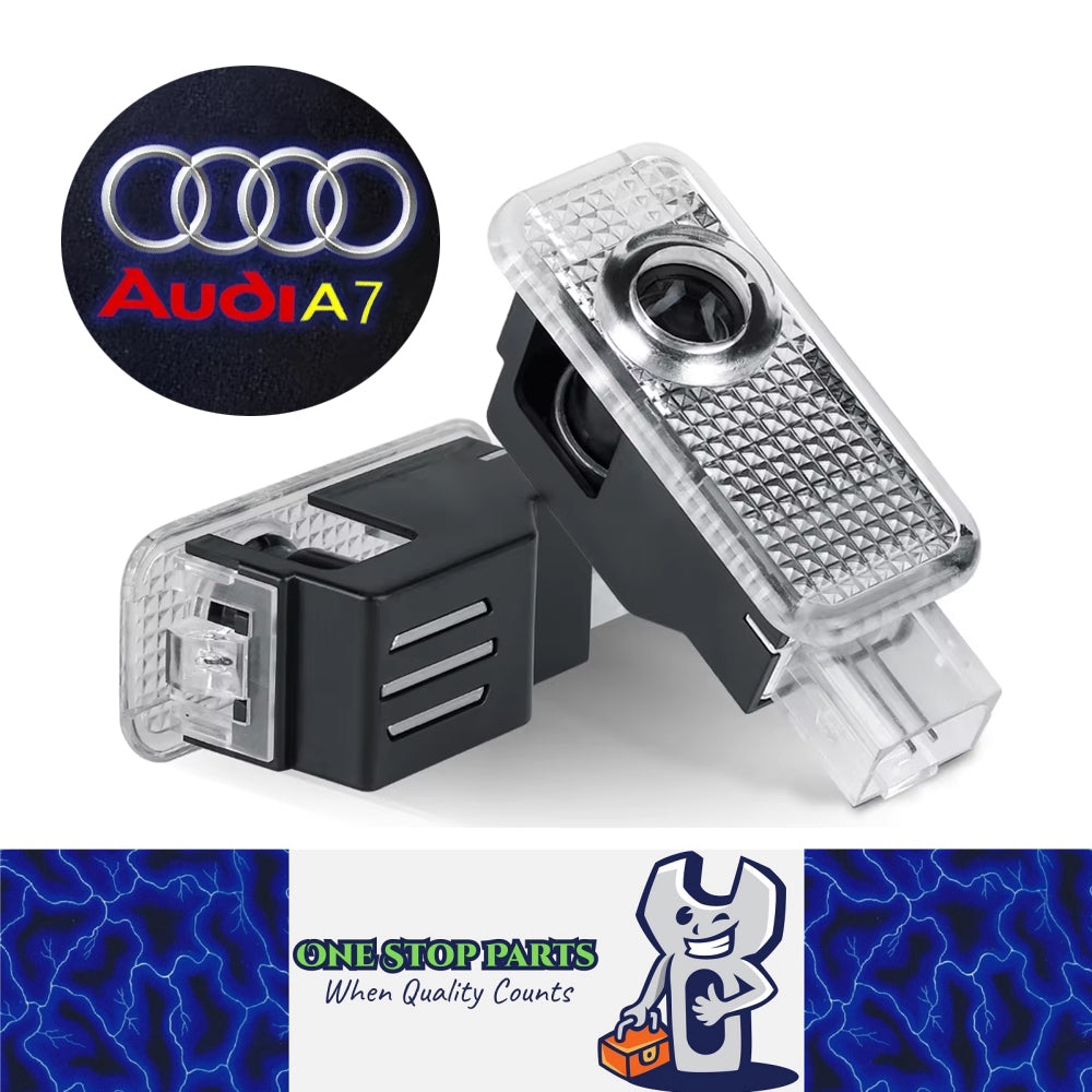 2 x Audi LED Car Door Light Welcome Light Laser Projector Lamp with Audi A7 logo