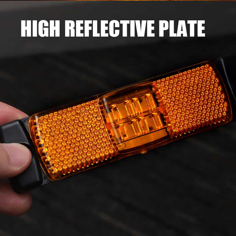 4 x Screw on Amber / Yellow Reflector with 12V/24V 4 LEDs Side Marker Lights
