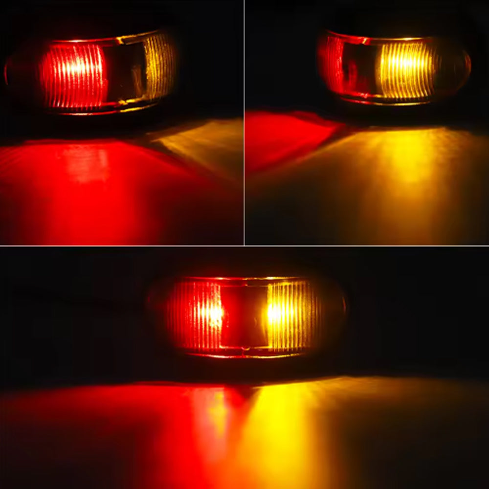 10 x Amber/Red Side clearance lamps style 2 wires mount base clip module style