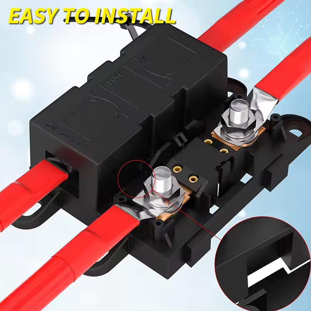 ANM Mega Fuse Holder with Bolt On 200 Amp Mega Fuse Supplied ANM Mega Fuse Block